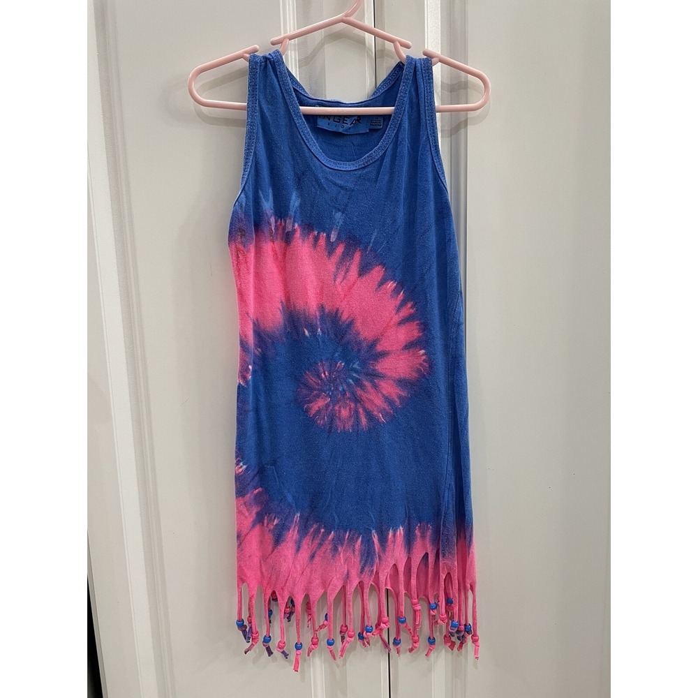 Tye Dye Long Tank With Beaded Tassels In Gear Kids Medium